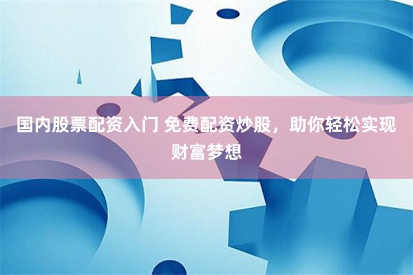国内股票配资入门 免费配资炒股，助你轻松实现财富梦想